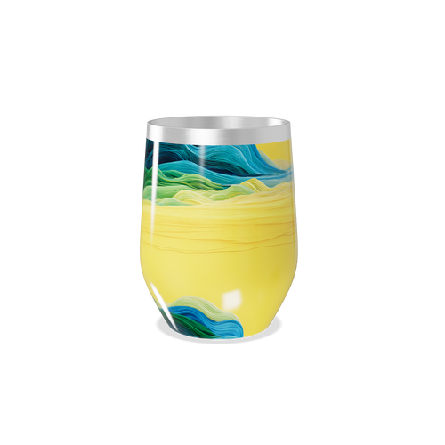 Copo Térmico Slim - Estampa Ondas Coloridas