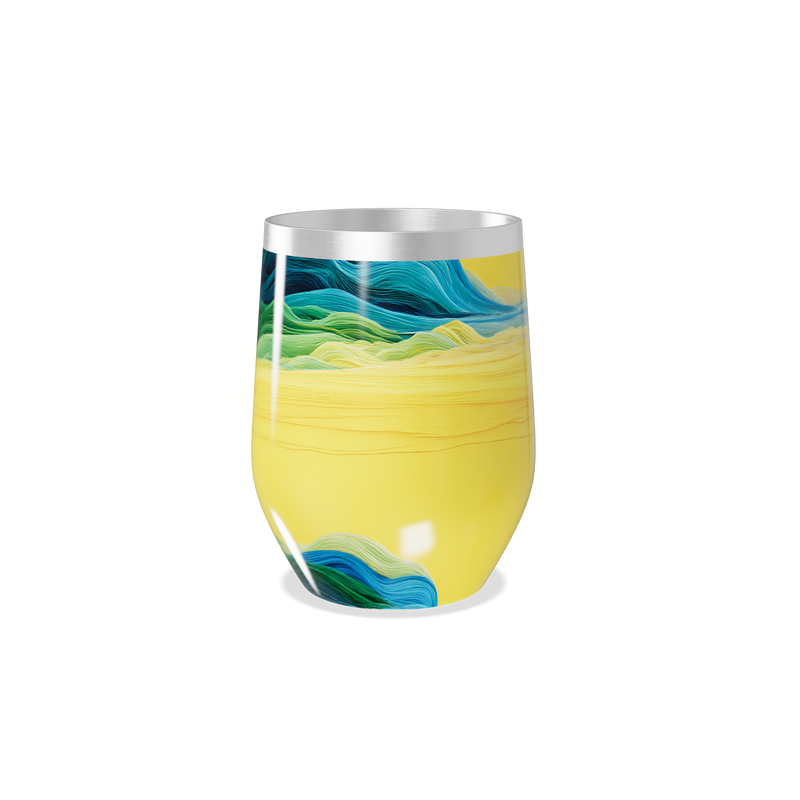 Copo Térmico Slim - Estampa Ondas Coloridas