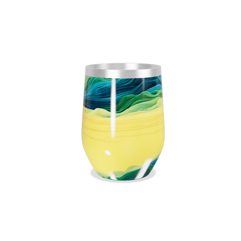 Copo Térmico Slim - Estampa Ondas Coloridas