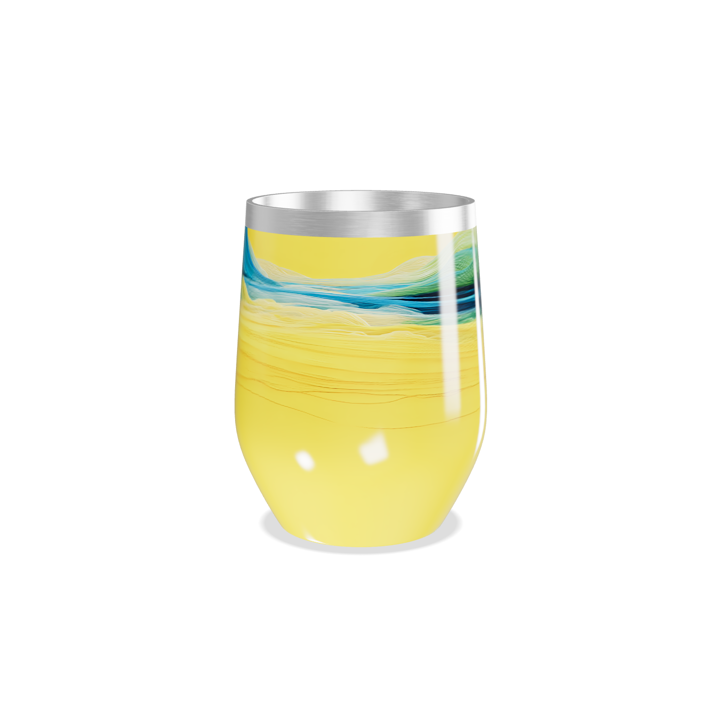 Copo Térmico Slim - Estampa Ondas Coloridas