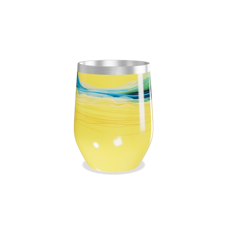 Copo Térmico Slim - Estampa Ondas Coloridas