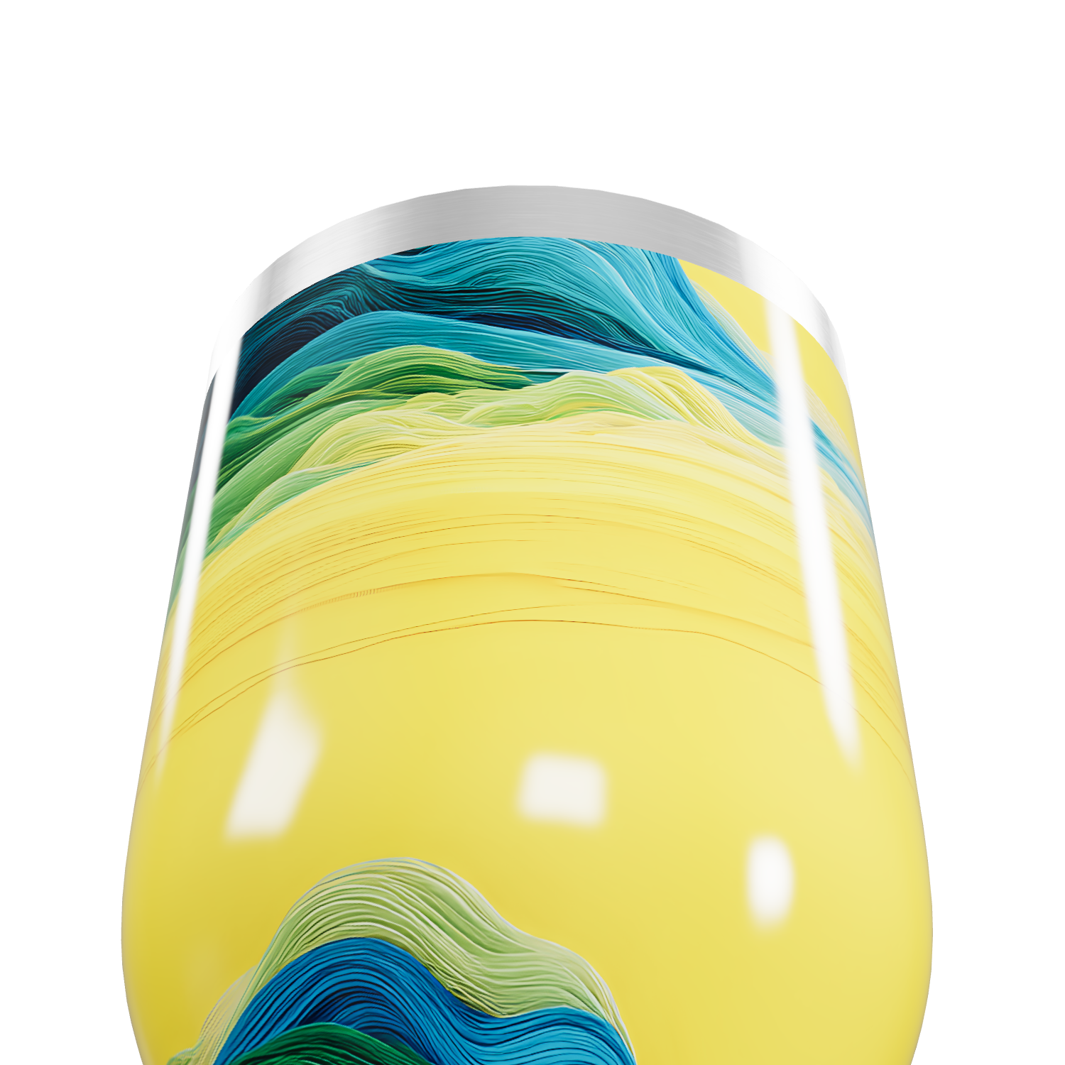 Copo Térmico Slim - Estampa Ondas Coloridas