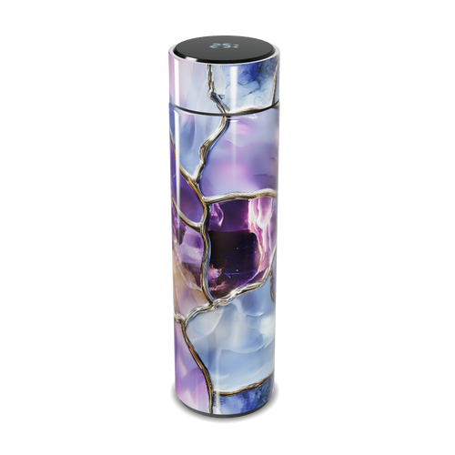 Garrafa Térmica Touch Roxa Estampa Mármore