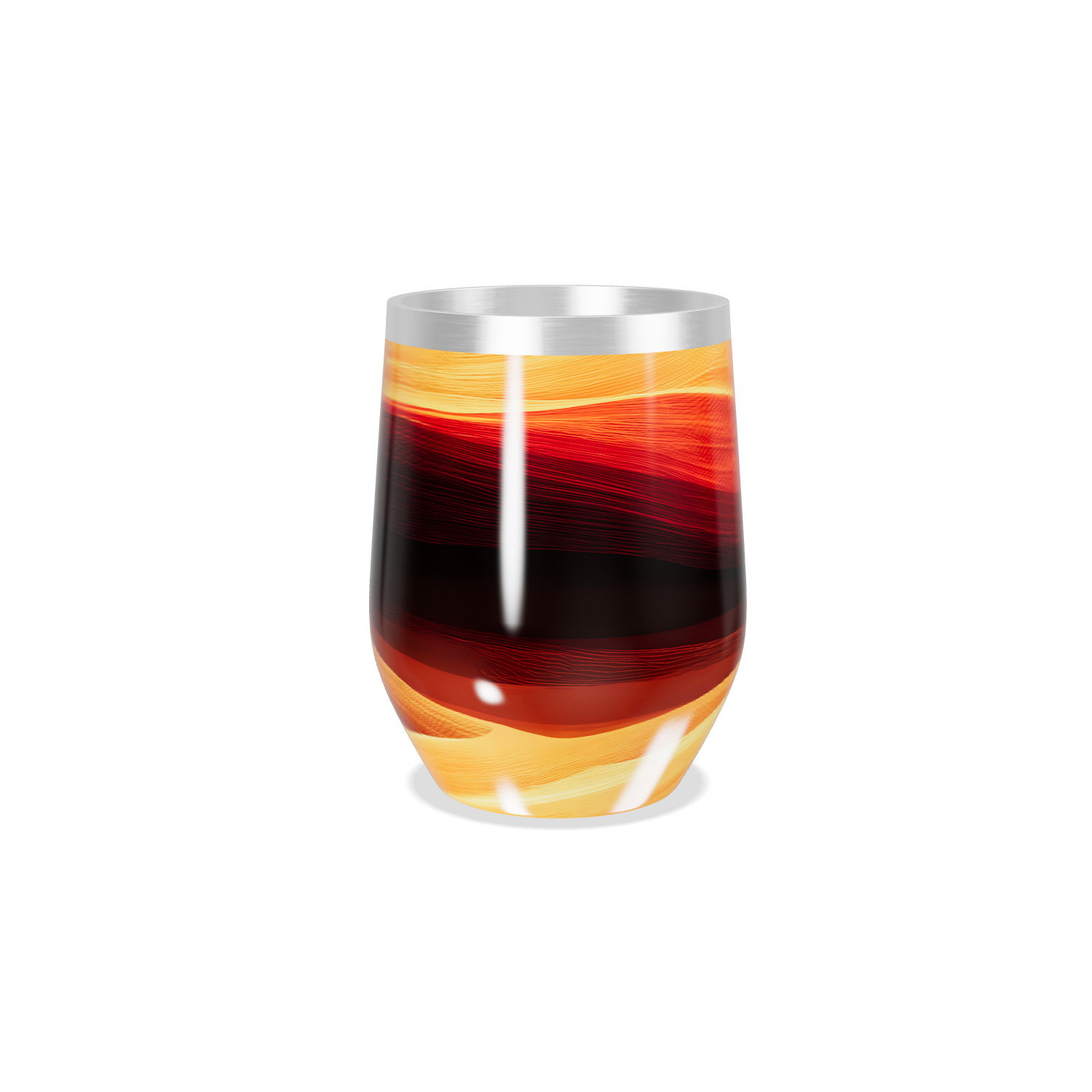 Copo Térmico Slim - Estampa Laranja Vermelha