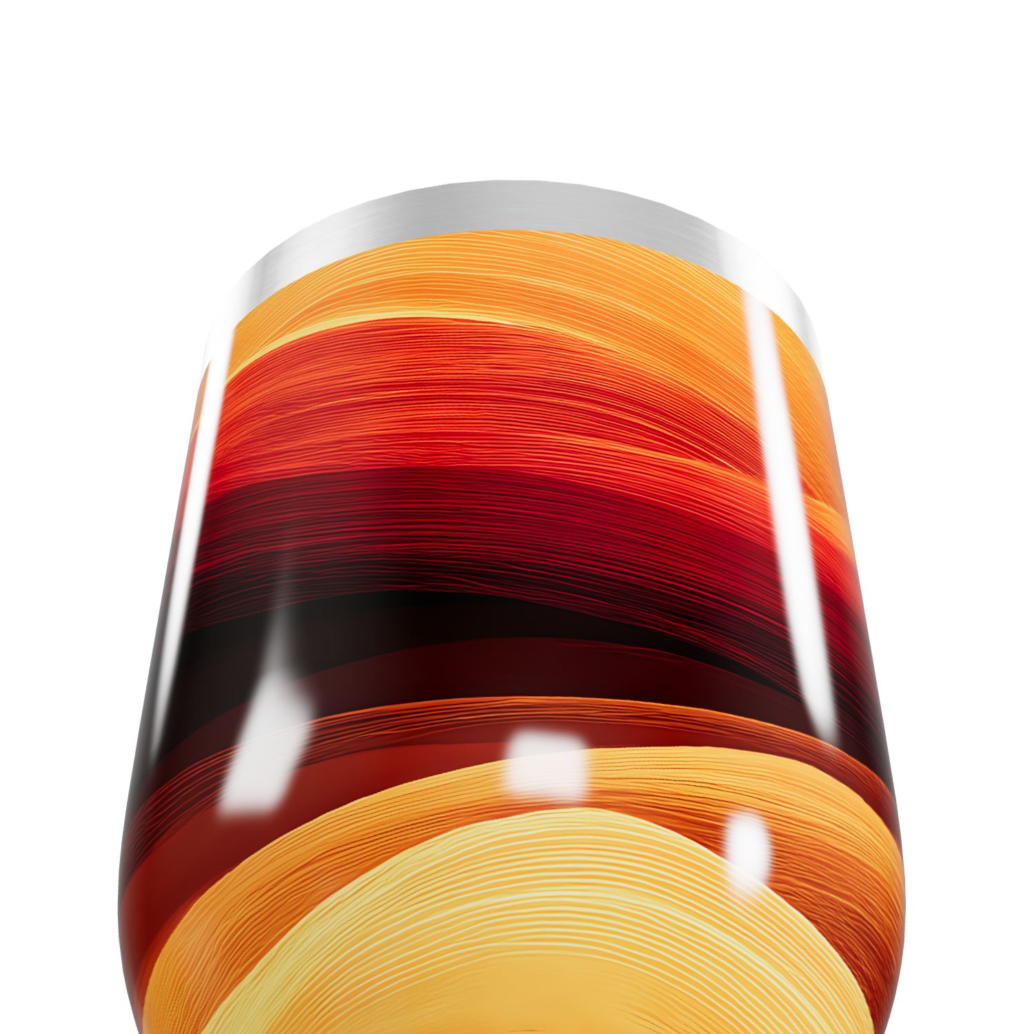 Copo Térmico Slim - Estampa Laranja Vermelha