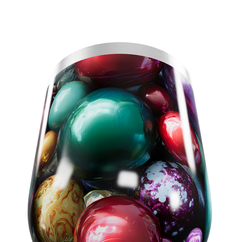 Copo Térmico Slim - Colorido Bolas Aço Inox