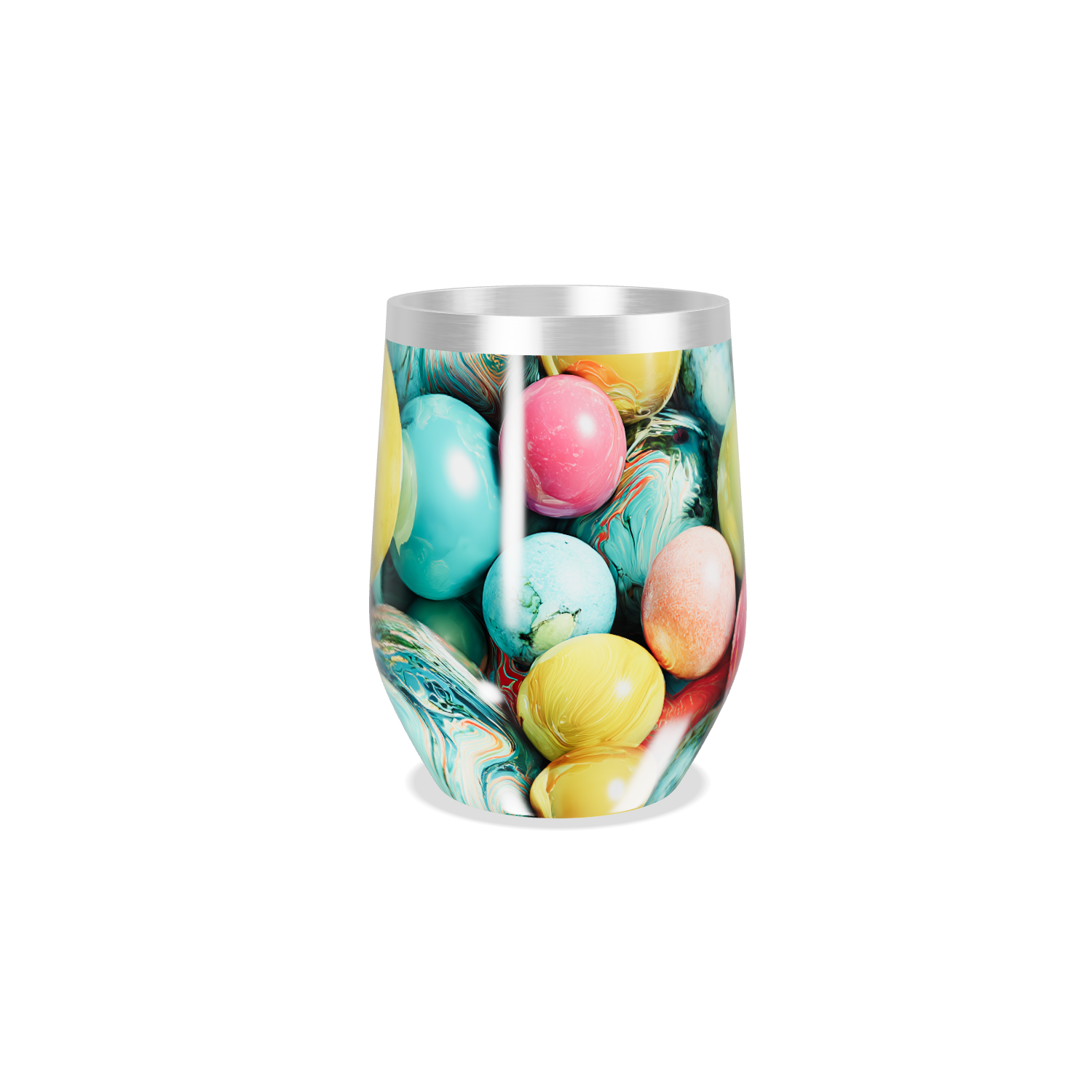 Copo Térmico Slim - Estampado Colorido Aço