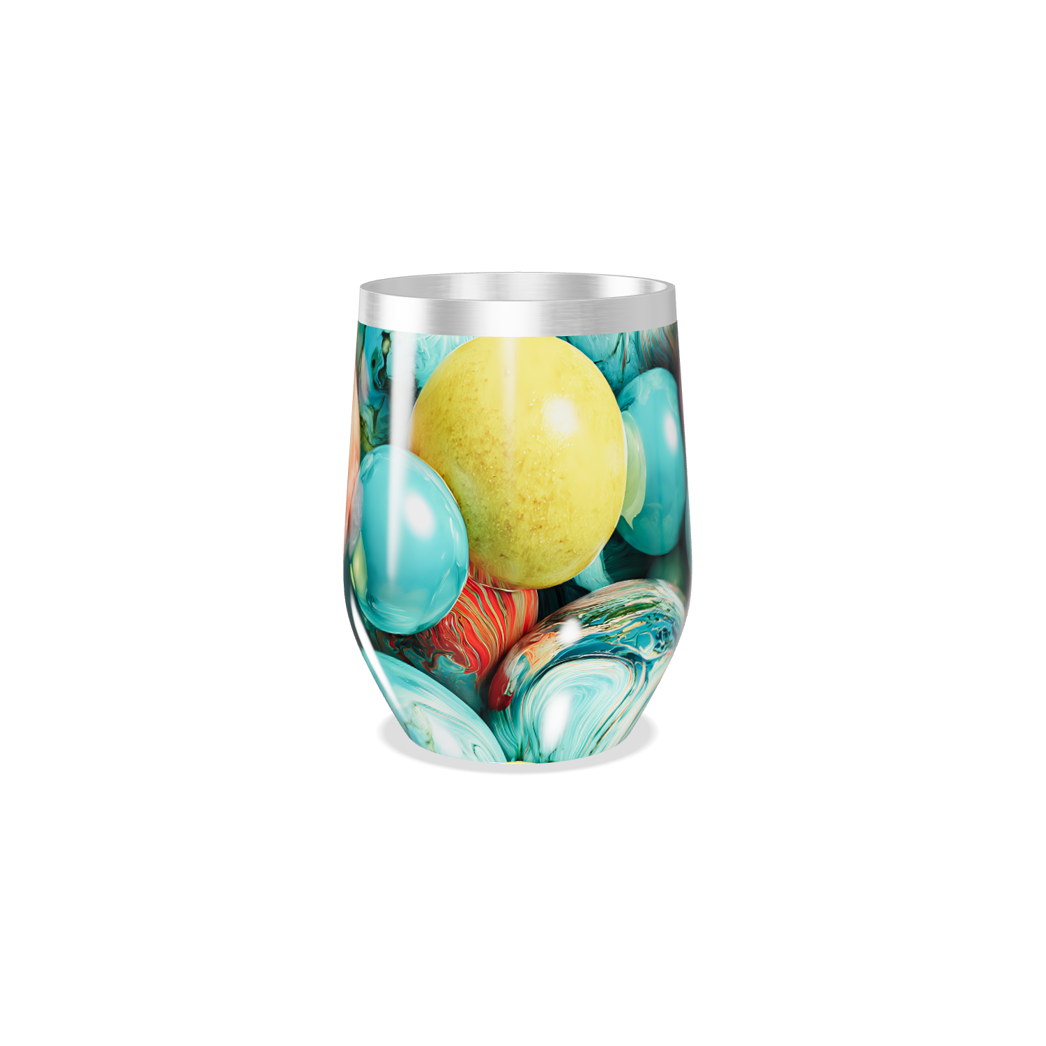 Copo Térmico Slim - Estampado Colorido Aço