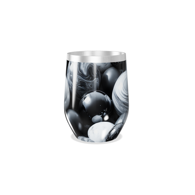 Copo Térmico Slim - Bolhas Preto e Branco