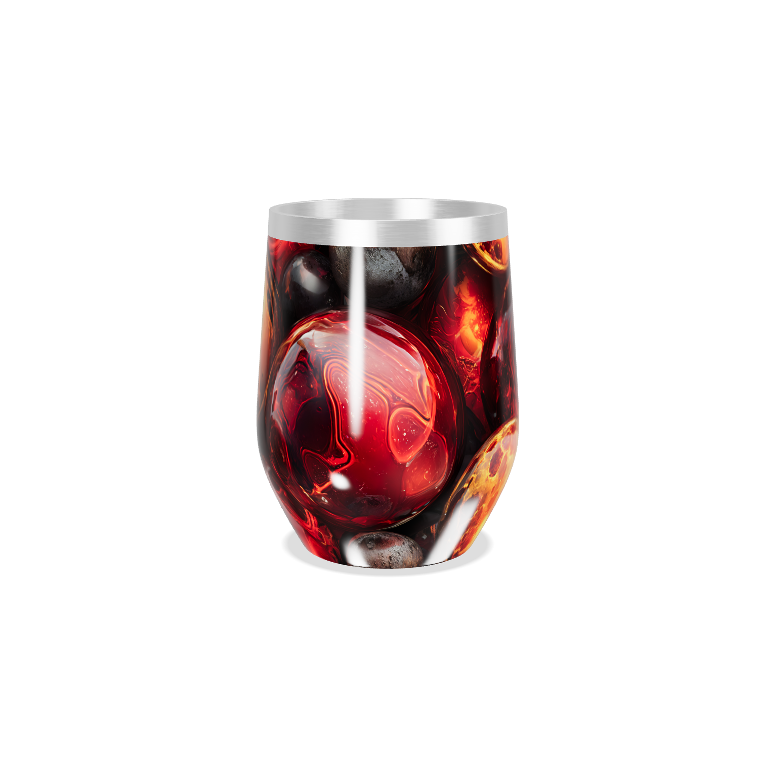 Copo Térmico Slim - Design Vulcânico Aço Inox