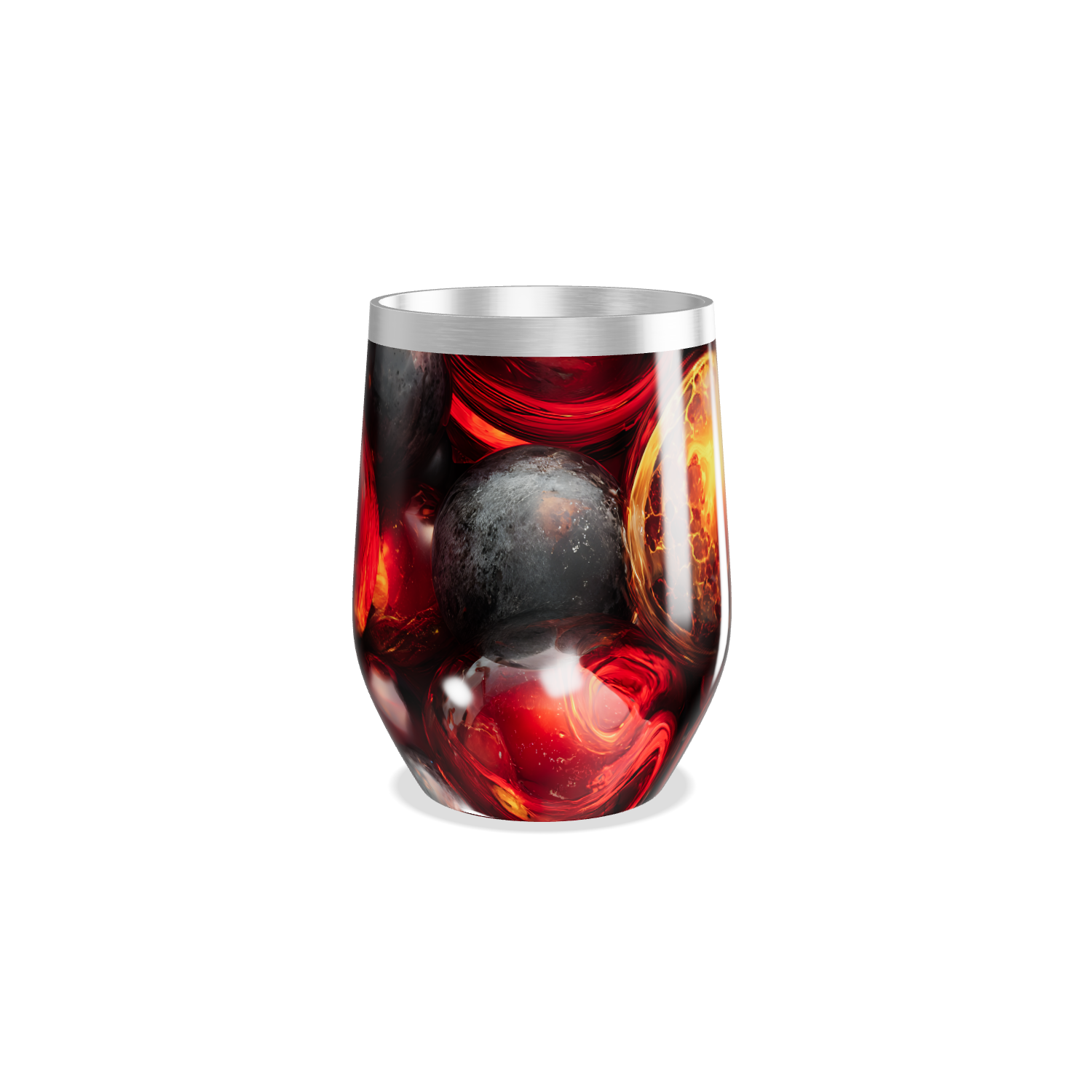 Copo Térmico Slim - Design Vulcânico Aço Inox