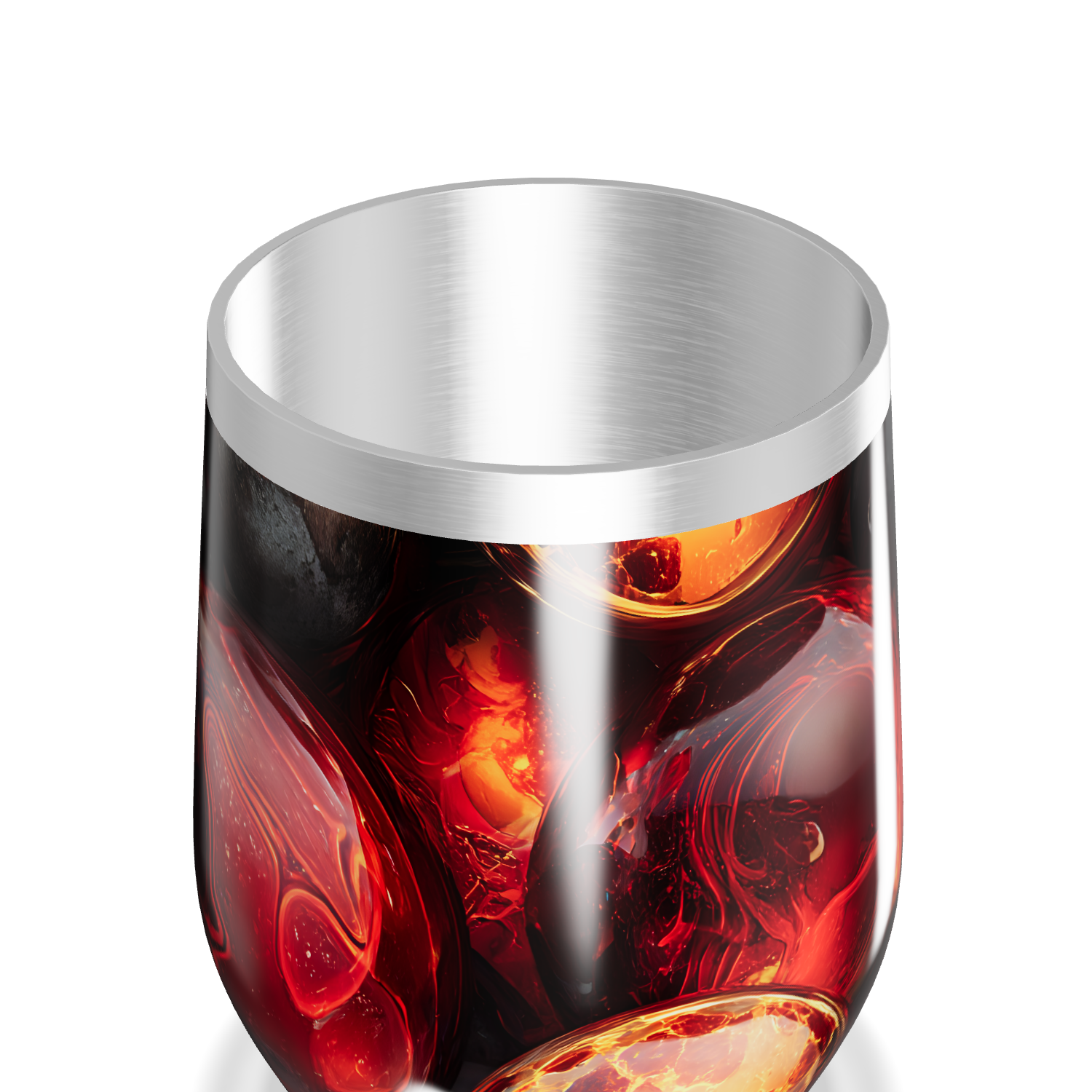 Copo Térmico Slim - Design Vulcânico Aço Inox