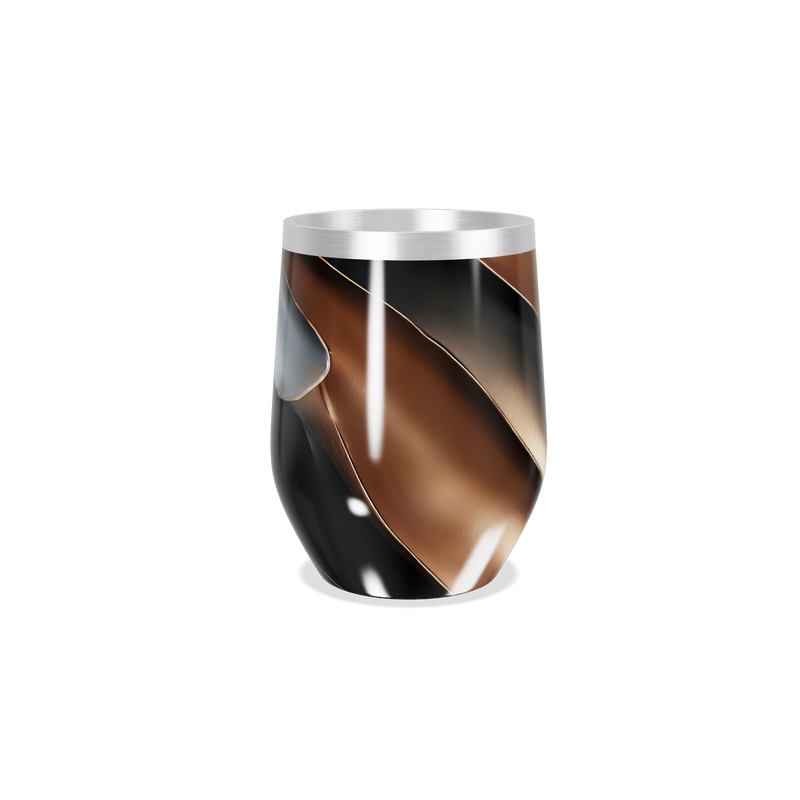 Copo Térmico Slim - Preto Marrom Espiral