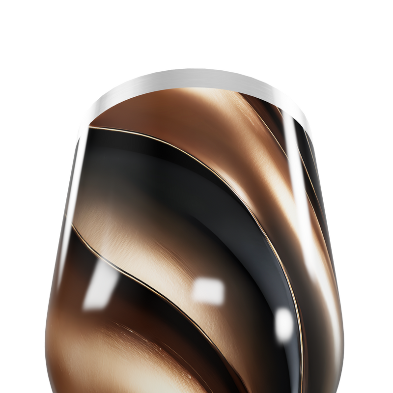 Copo Térmico Slim - Preto Marrom Espiral