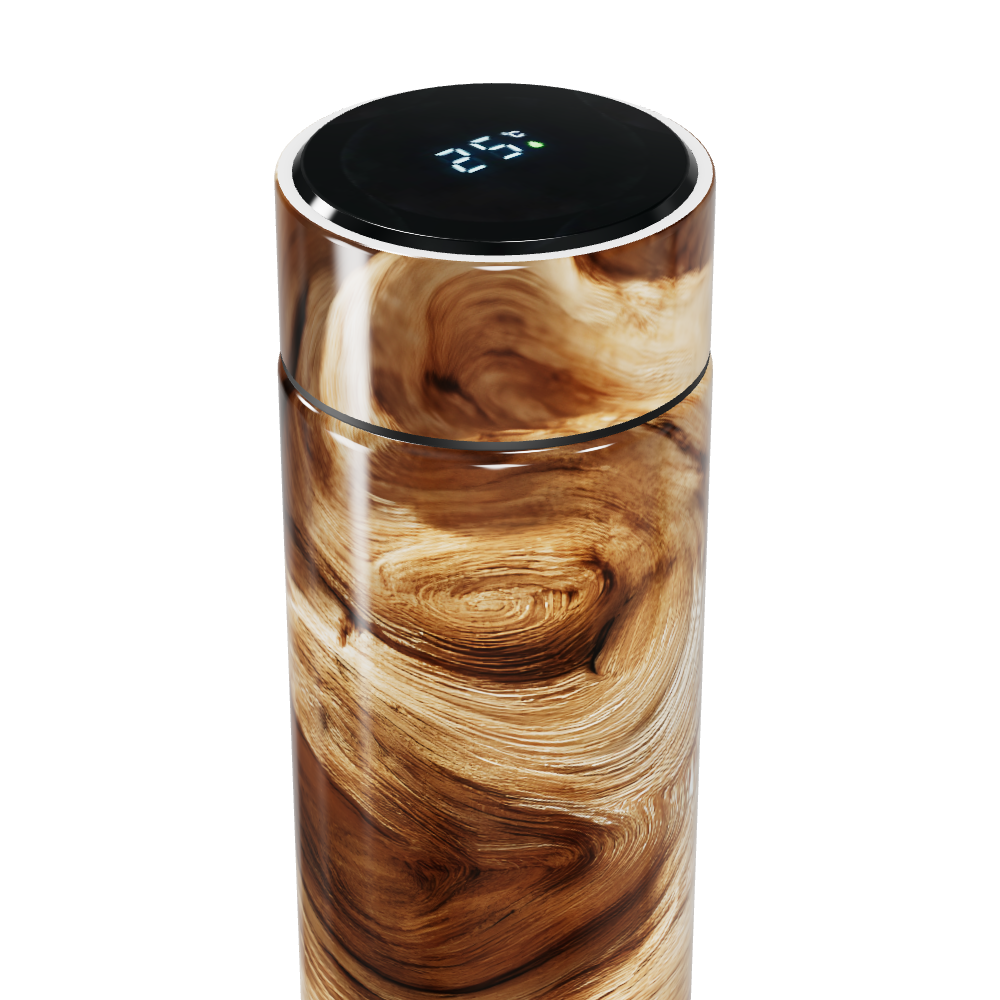 Garrafa Térmica Touch - Efeito Madeira Digital