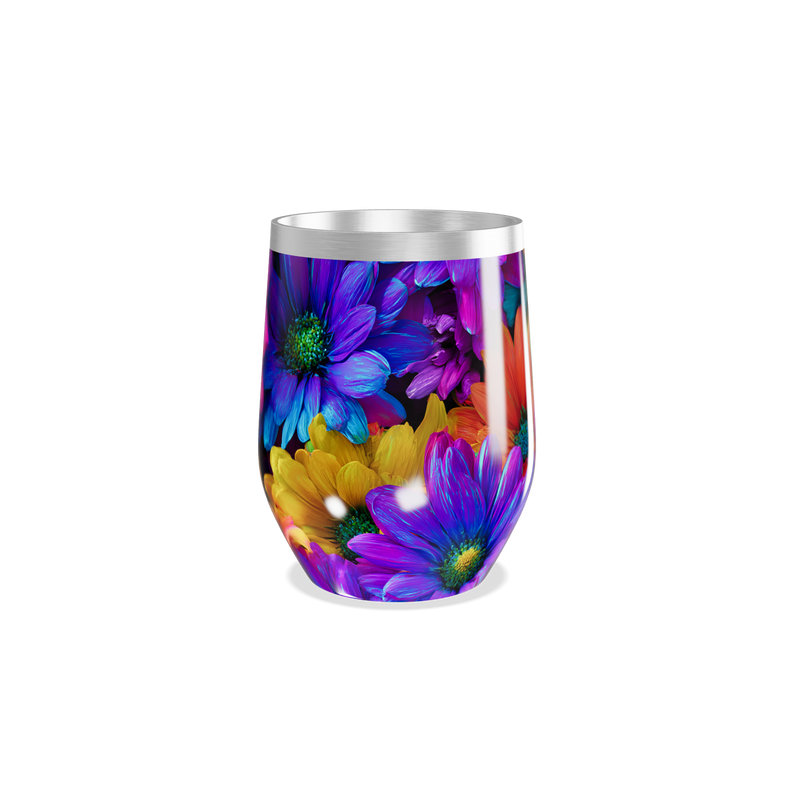 Copo Térmico Slim - Flores Coloridas Inox