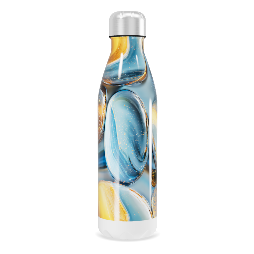 Garrafa Inox - Estampa Pedra Azul