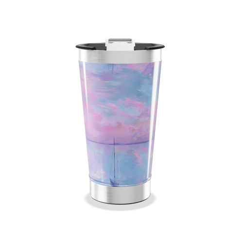 Copo Térmico - Estampa Céu Rosa Azul