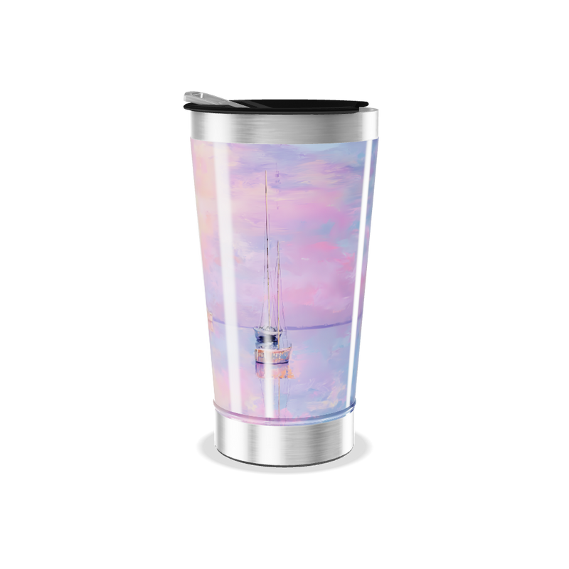 Copo Térmico - Estampa Céu Rosa Azul