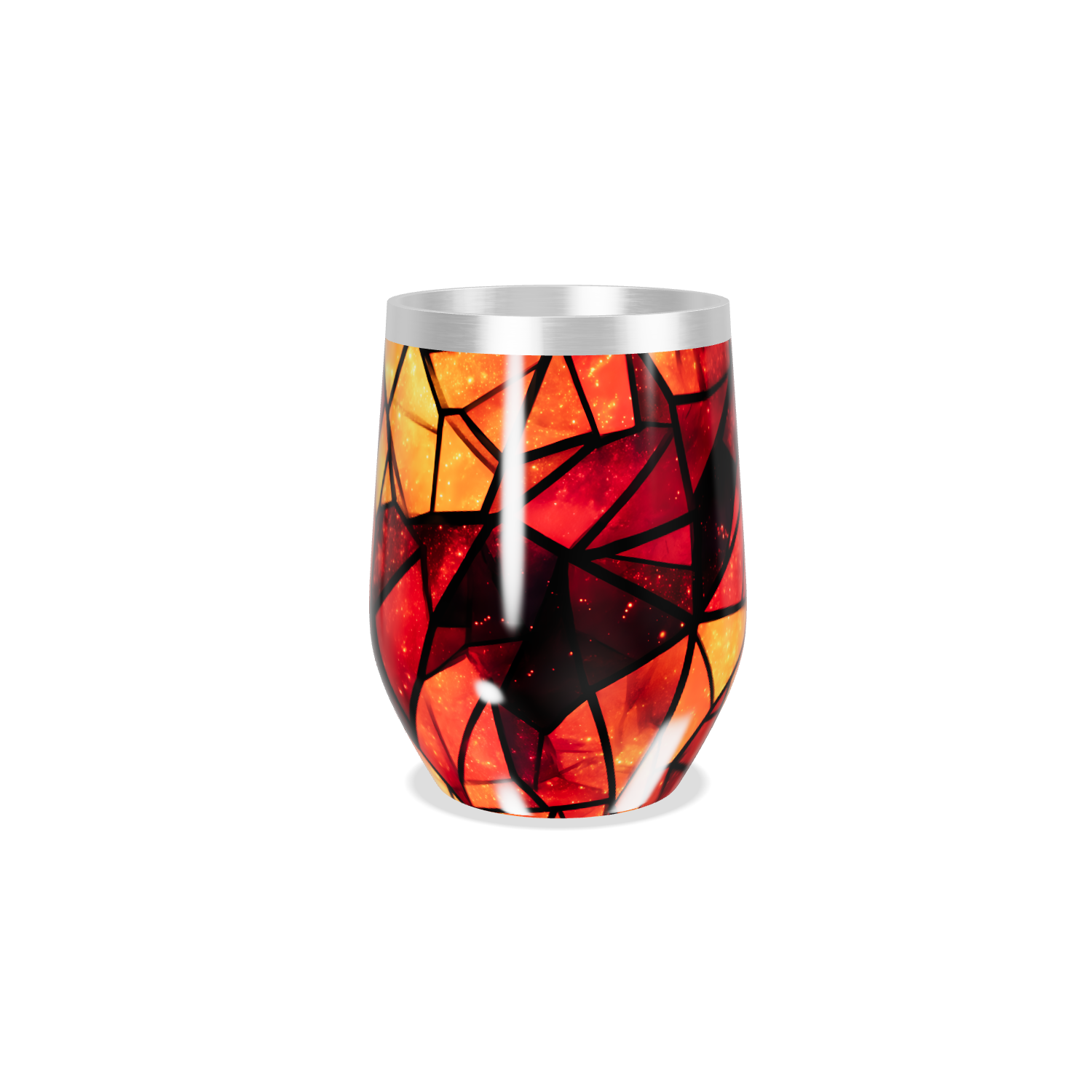 Copo Térmico Slim - Vidro Colorido Abstrato