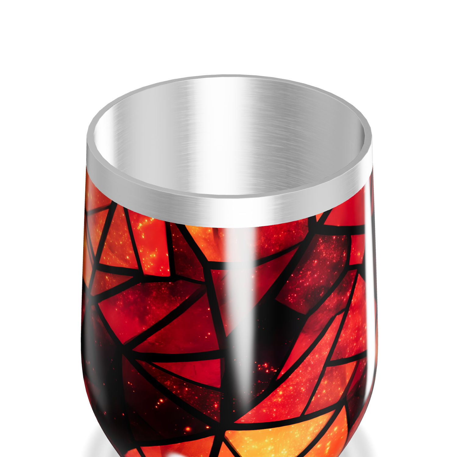 Copo Térmico Slim - Vidro Colorido Abstrato