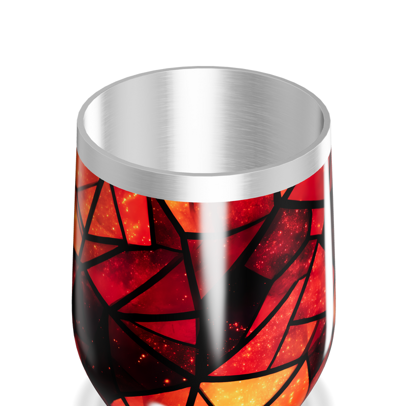 Copo Térmico Slim - Vidro Colorido Abstrato