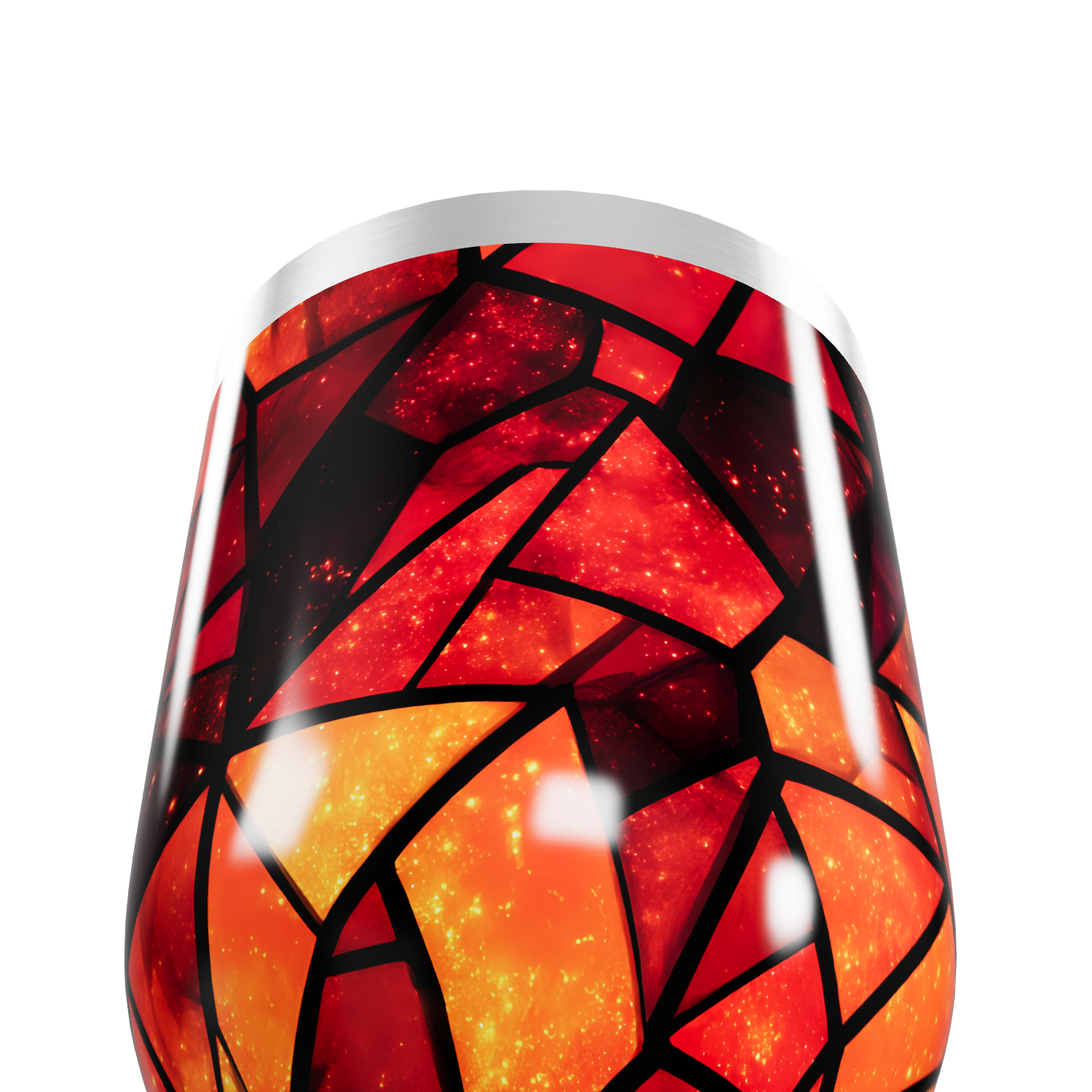 Copo Térmico Slim - Vidro Colorido Abstrato