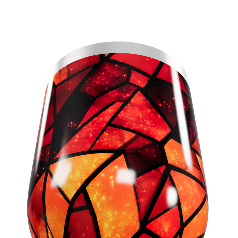 Copo Térmico Slim - Vidro Colorido Abstrato