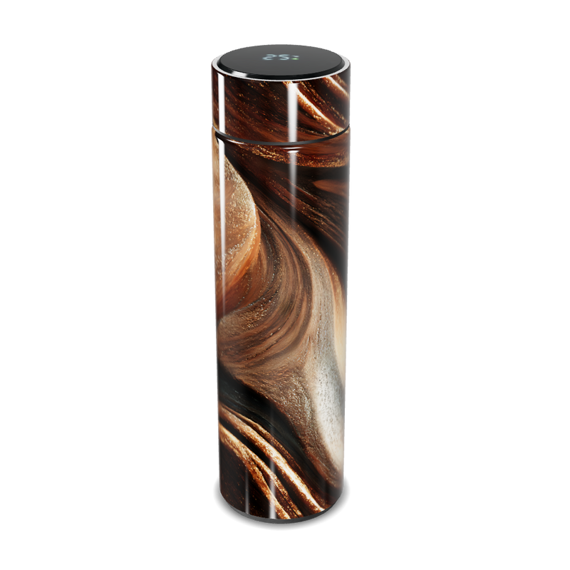 Garrafa Térmica Touch Marrom Texturizada