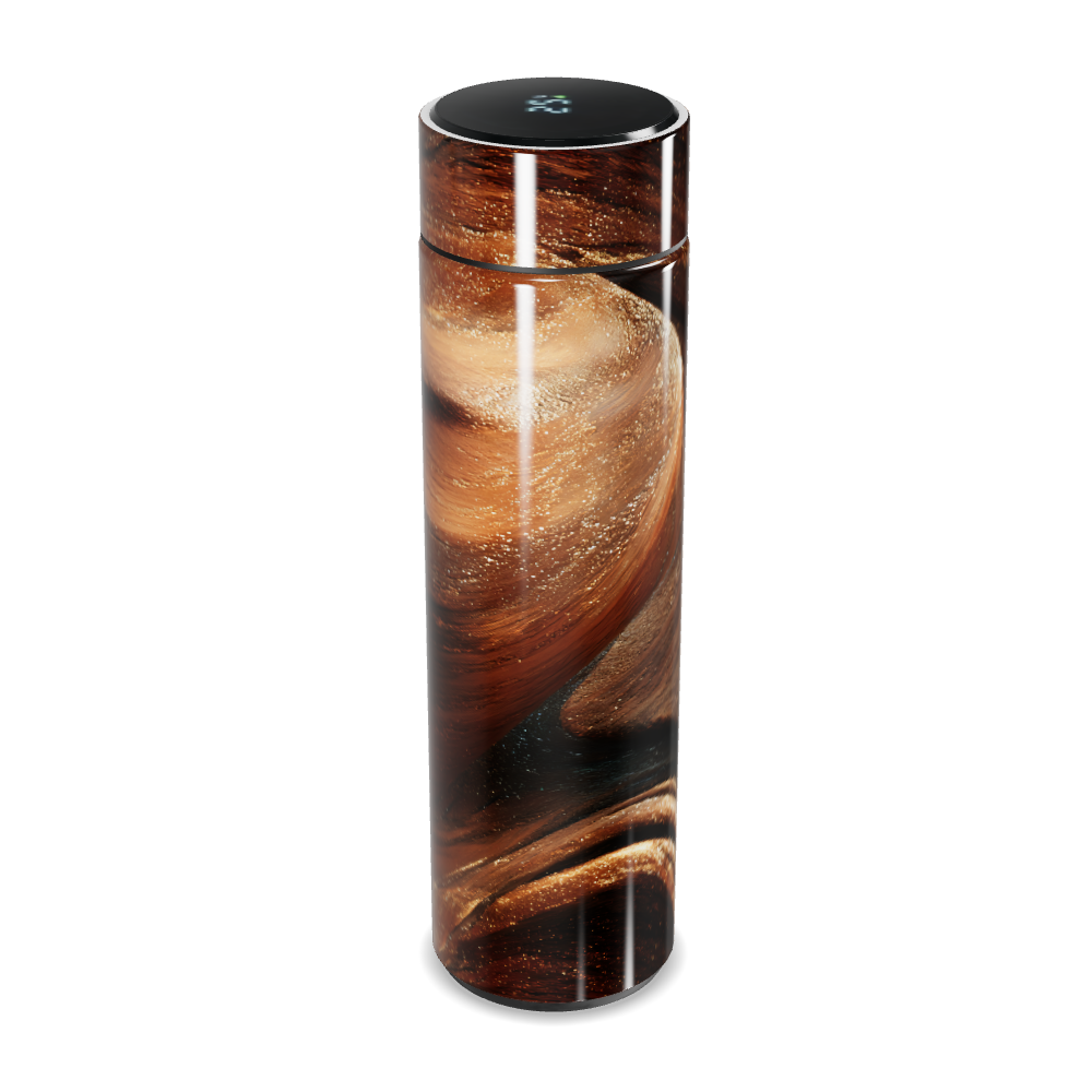 Garrafa Térmica Touch Marrom Texturizada