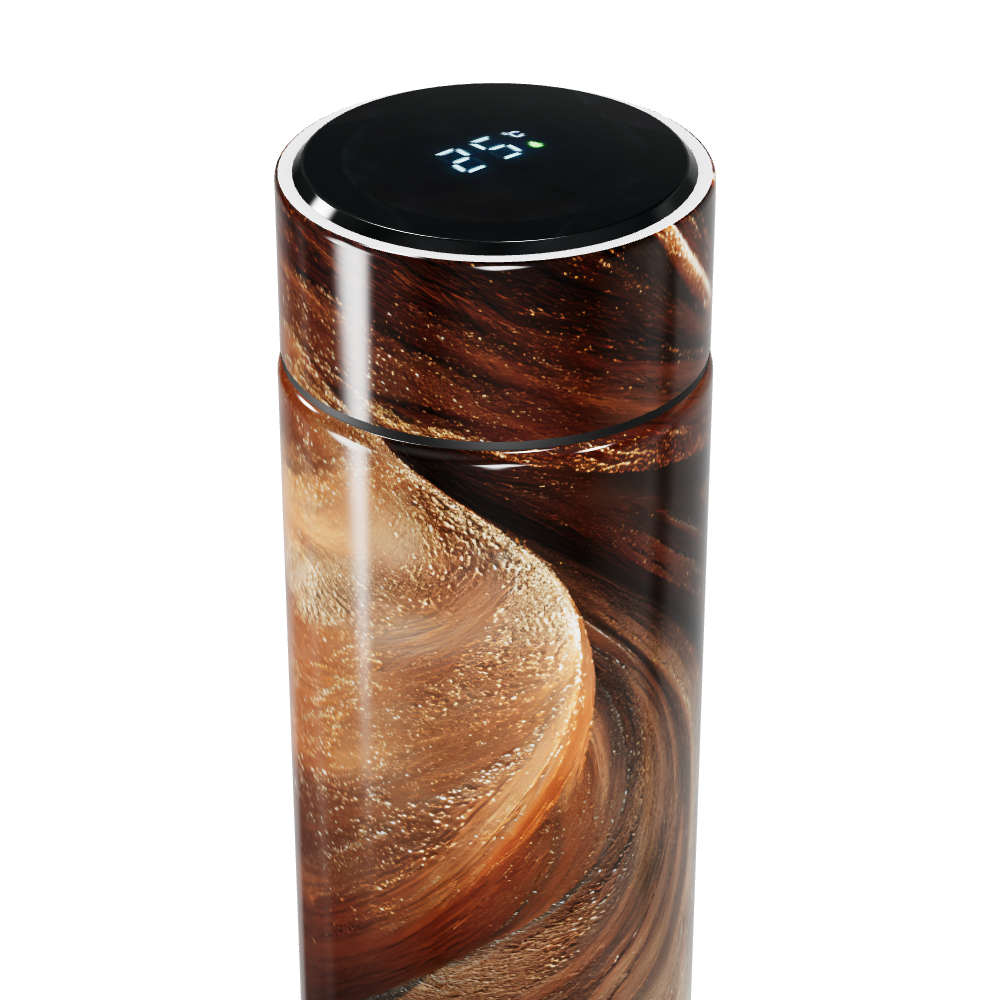 Garrafa Térmica Touch Marrom Texturizada