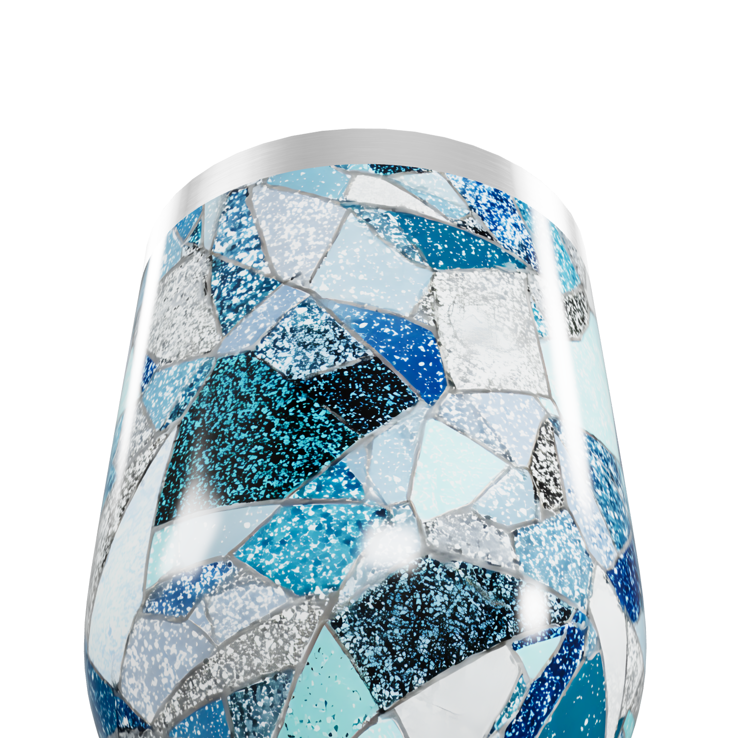 Copo Térmico Slim - Mosaico Azul Inox