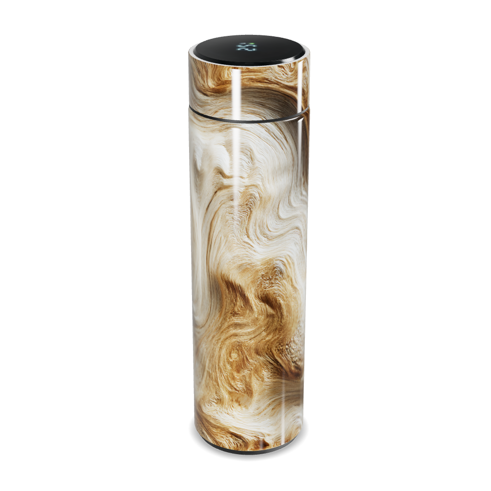 Garrafa Térmica Touch - Madeira Marrom Elegante