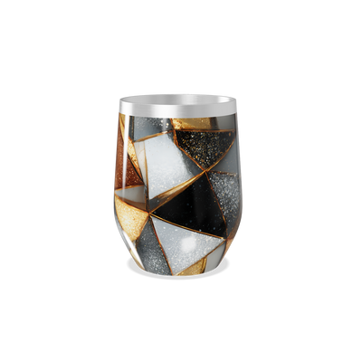 Copo Térmico Slim - Design Geométrico Colorido