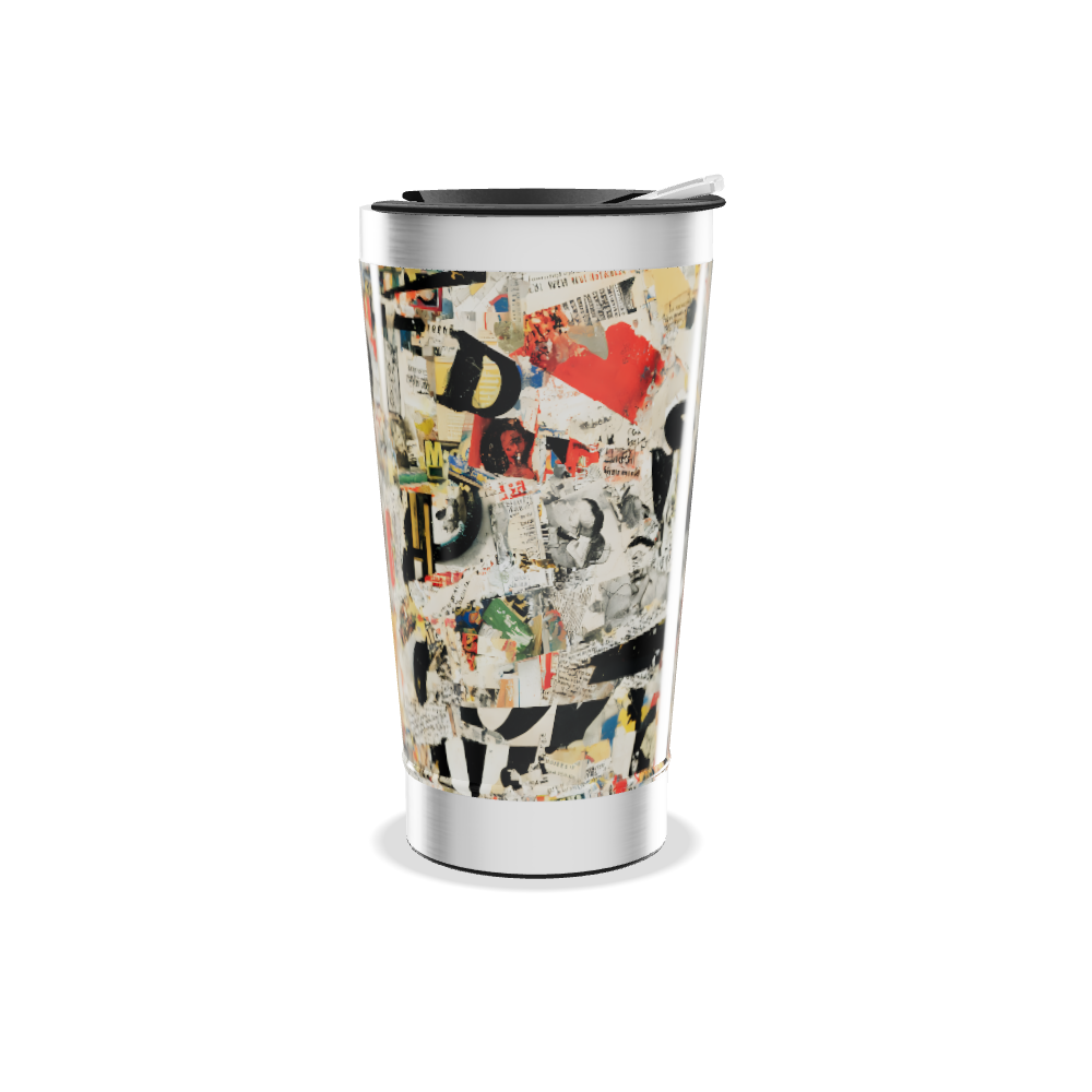 Copo Térmico - Estampa Collage Inox