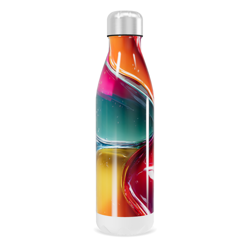 Garrafa Inox Estampada Multicor