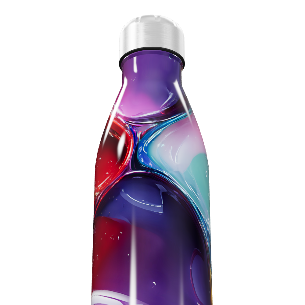 Garrafa Inox Estampada Multicor