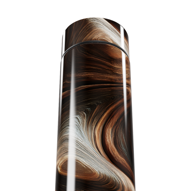 Garrafa Térmica Touch - Marrom Estampa Fluida