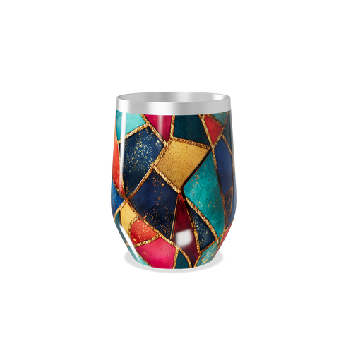 Copo Térmico Slim Mosaico Colorido Aço Inox