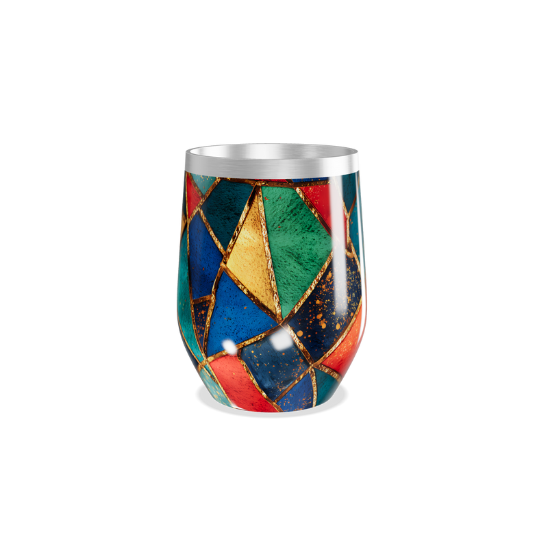 Copo Térmico Slim Mosaico Colorido Aço Inox