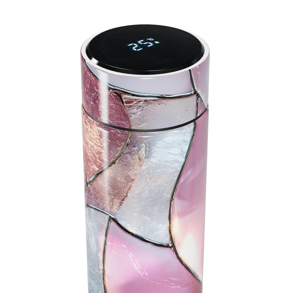 Garrafa Térmica Touch Design Rosa Mármore