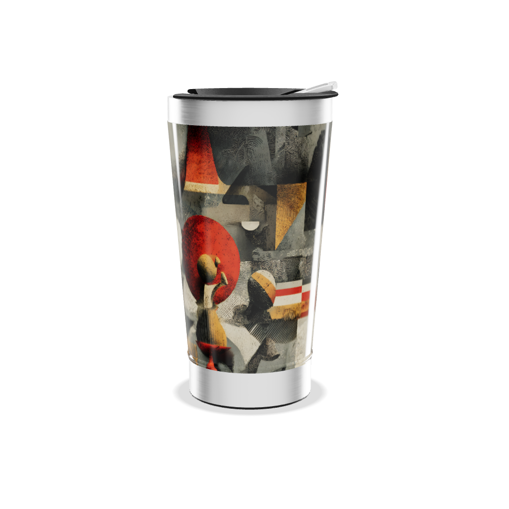 Copo Térmico - Estampa Abstrata Colorida