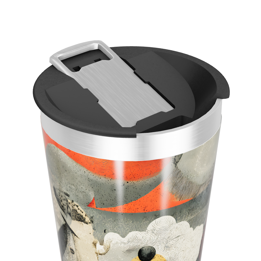 Copo Térmico - Estampa Abstrata Colorida