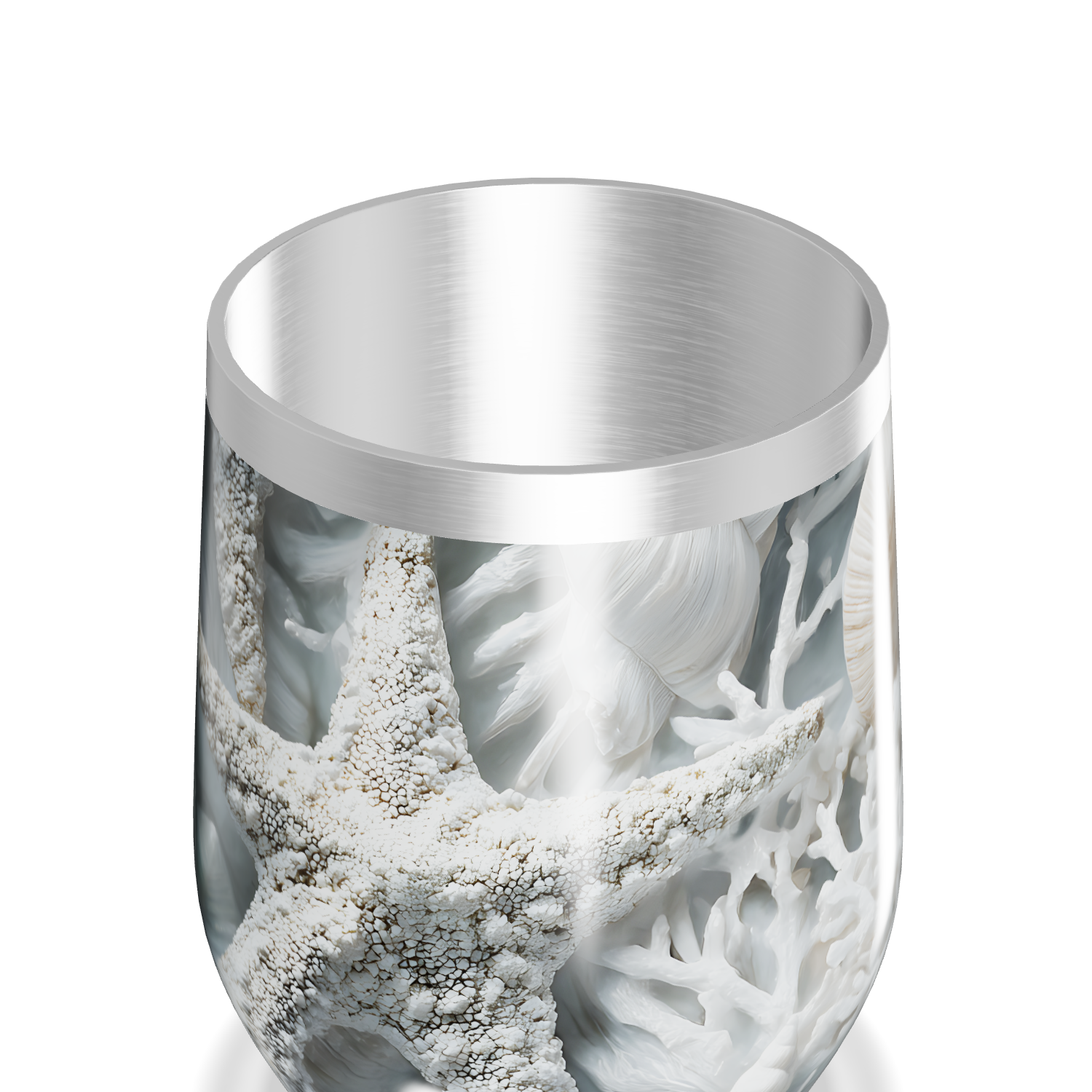 Copo Térmico Slim - Marinho com Conchas