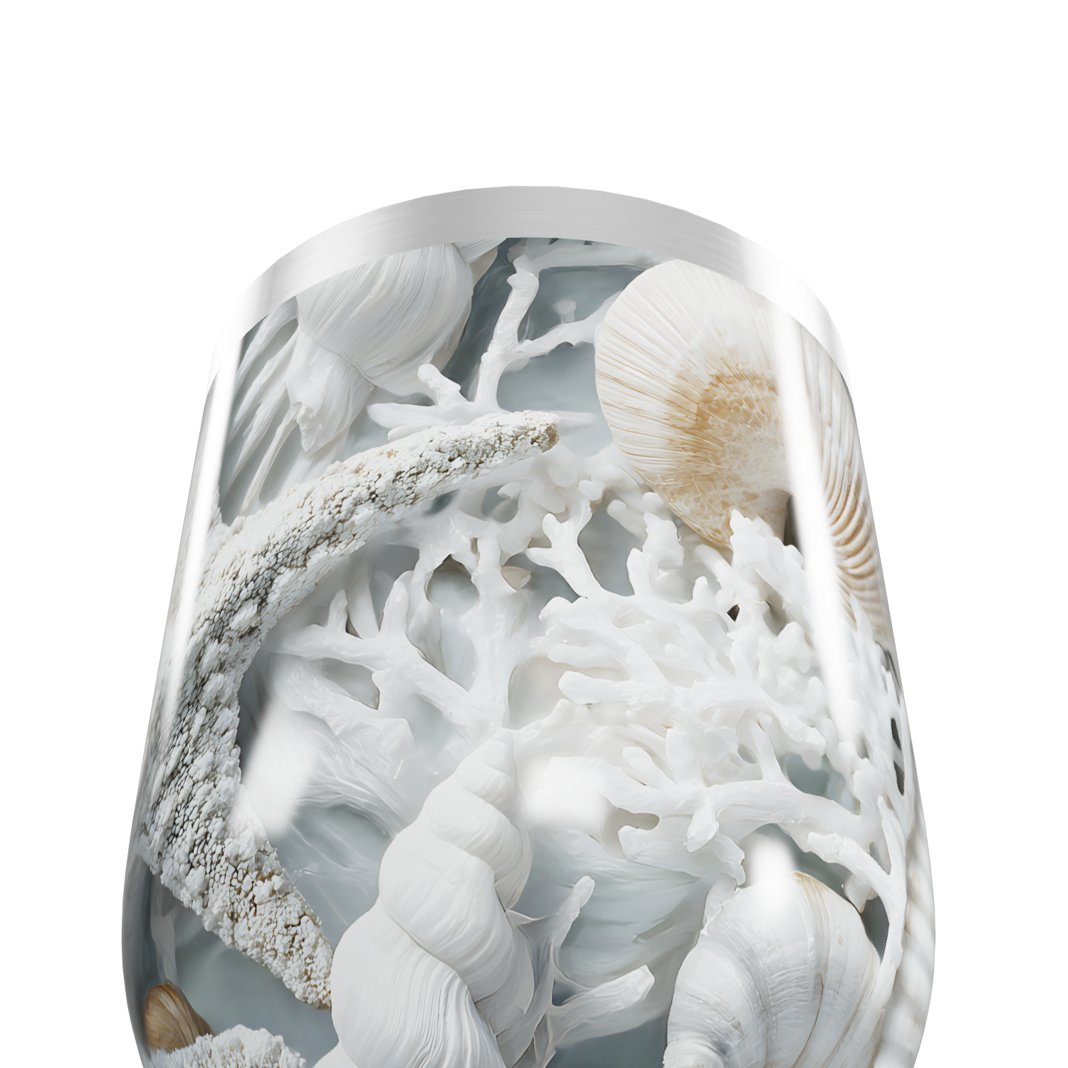 Copo Térmico Slim - Marinho com Conchas