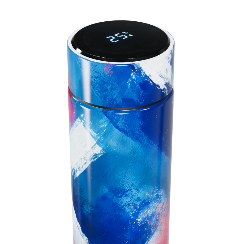 Garrafa Térmica Touch - Colorida com Estampa Artística