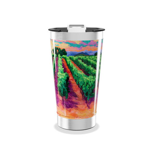 Copo Térmico - Estampa Vinhedo Colorido