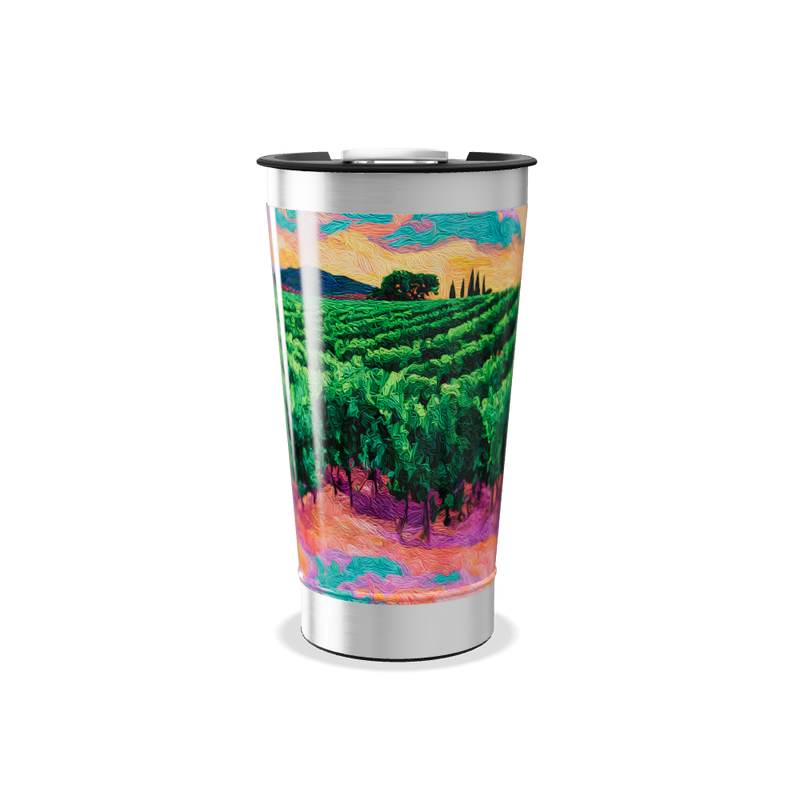 Copo Térmico - Estampa Vinhedo Colorido