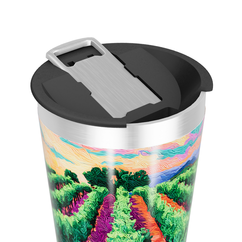 Copo Térmico - Estampa Vinhedo Colorido