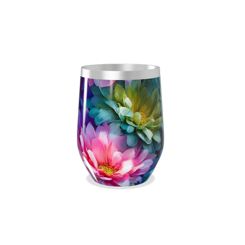 Copo Térmico Slim - Floral Colorido Inox